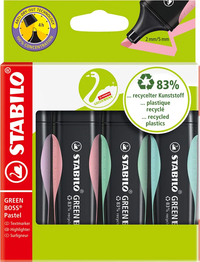 stabilo-green-boss-pastel-surligneurs-coresponsables-x4 image 1