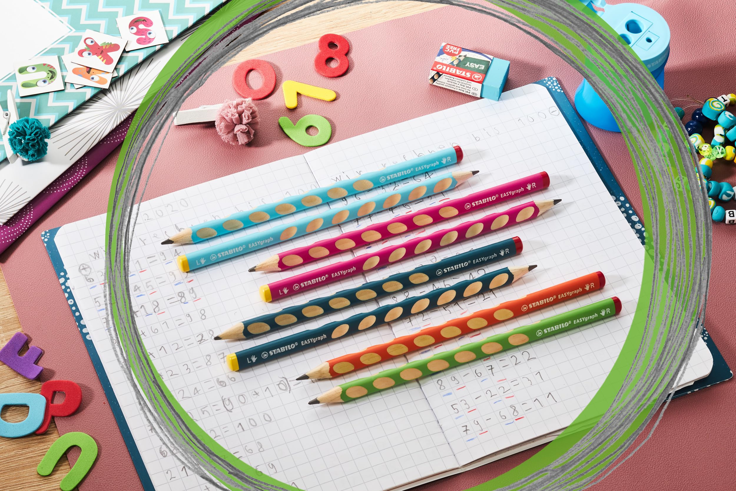 stabilo-easygraph-s-crayons-graphite-ergonomiques-gauchers-hb-pack-x-2-bleu-ardo image 6