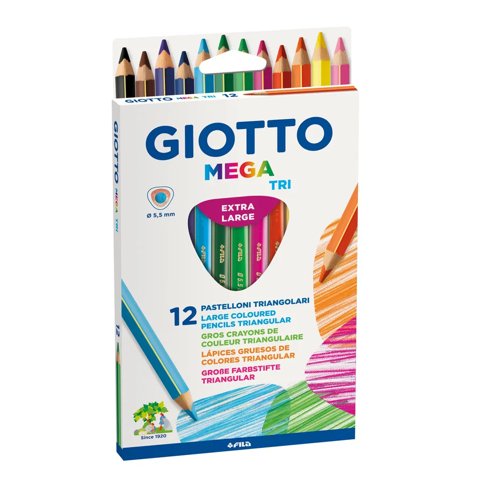 giotto-mega-tri-tui-12-crayons-de-couleur-triangulaires image 1