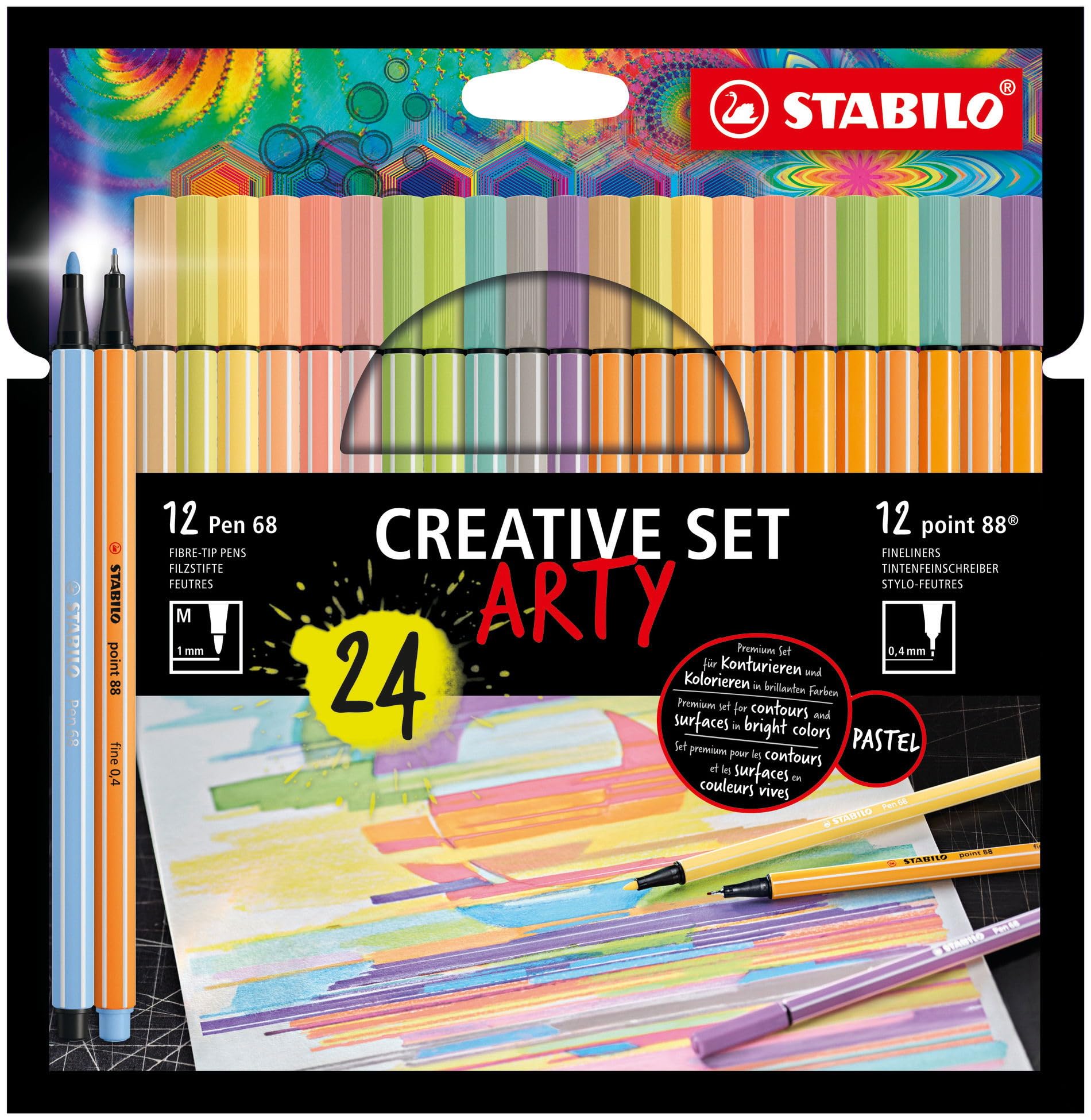stabilo-set-cr-atif-arty-pen-68-point-88-24-feutres-pastel image 1
