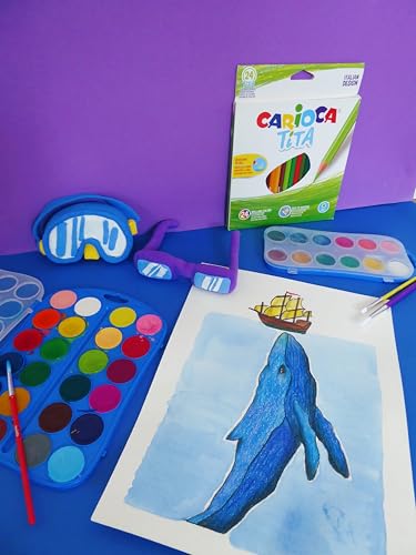 carioca-aquarelle-peinture-aquarelle-en-pastilles-x-24-couleurs-primaires-30-mm image 5