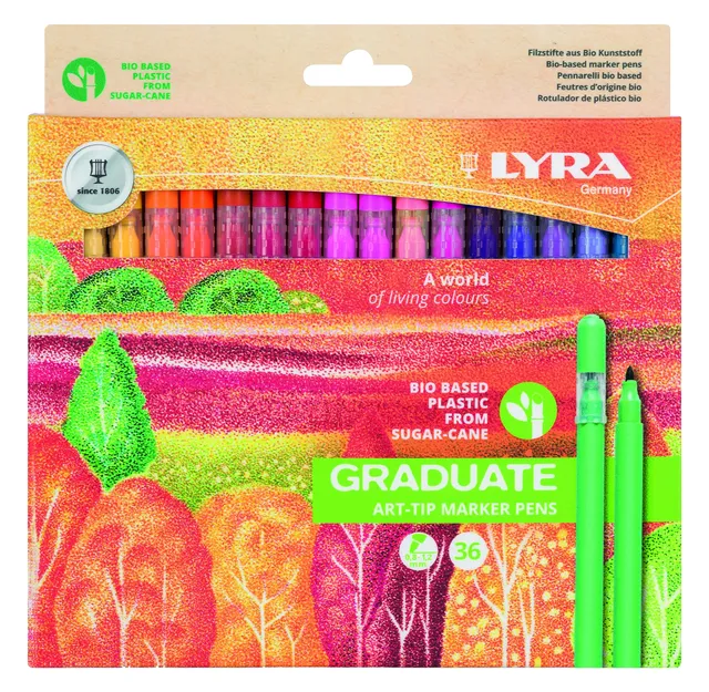 lyra-graduate-art-tip-tui-36-feutres-assortis-double-usage image 1