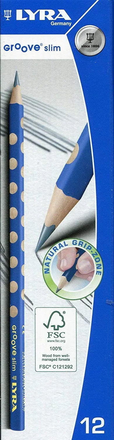 lyra-groove-slim-hb-crayons-graphite-ergonomiques-grip-triangulaire-bo-te-12-cra image 1