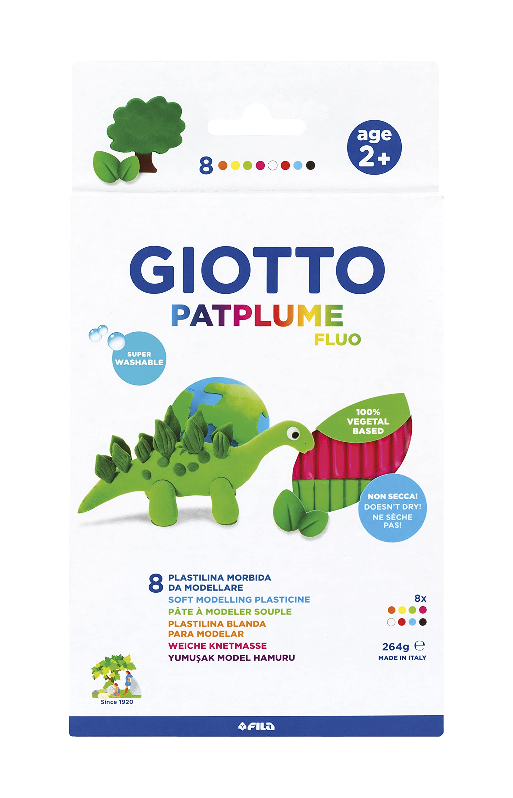 giotto-patplume-assortiment-p-te-modeler-8-x-33-g-couleurs-fluo image 1