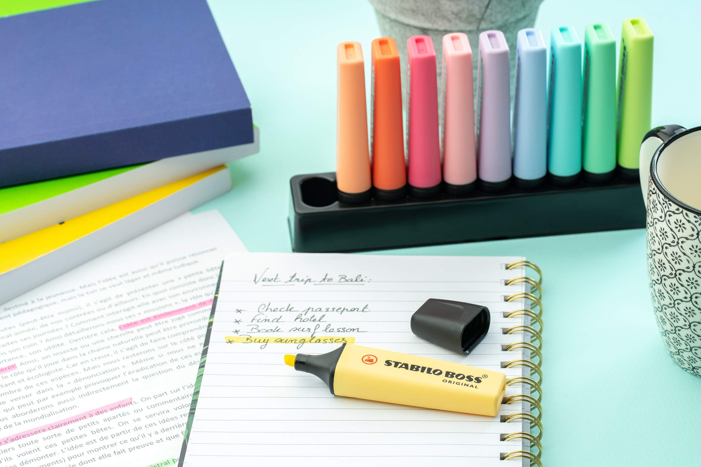 stabilo-boss-original-surligneurs-pastel-set-de-bureau-x-10-pointe-biseaut-e-2-5 image 2