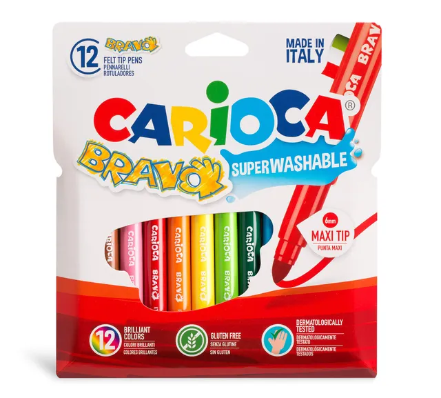 carioca-bravo-bo-te-carton-12-feutres-coloris-assortis image 1