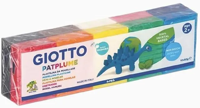 giotto-patplume-assortiment-de-p-te-modeler-10-x-50-g-couleurs-classiques image 1