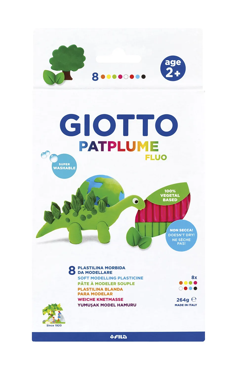 giotto-patplume-assortiment-p-te-modeler-8-x-33-g-couleurs-fluo image 1