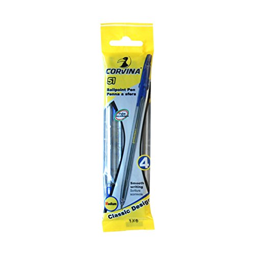 carioca-corvina-classic-pack-de-4-stylos-bille-bleus-pointe-1-mm image 5