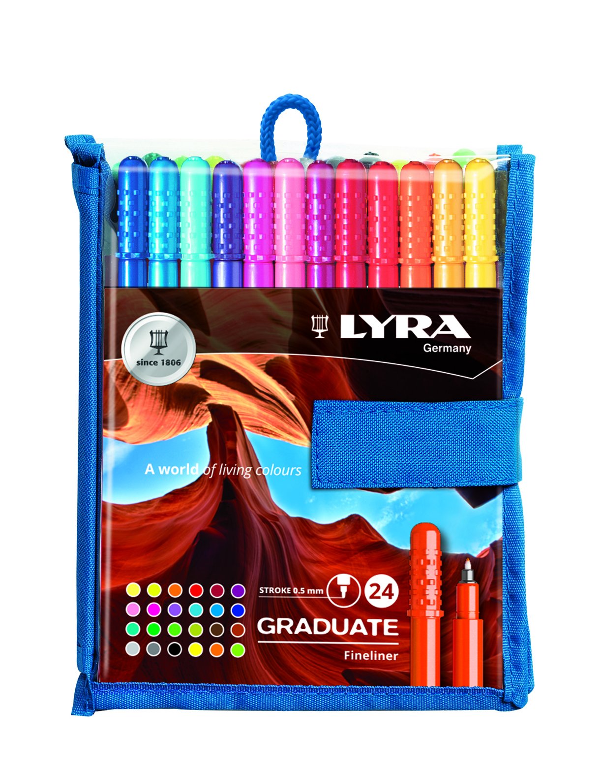 lyra-graduate-fineliner-bo-te-m-tal-de-10-feutres-fins-0-5-mm image 6