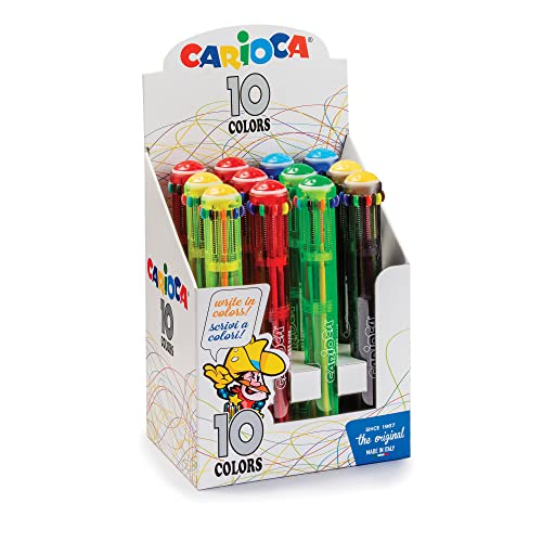 carioca-10-colors-clip-on-stylo-bille-r-tractable-10-couleurs-lot-de-12-pi-ces-a image 2