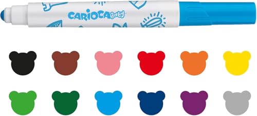 carioca-baby-2-ans-marqueurs-b-b-corps-large-pointe-bloqu-e-boite-de-12 image 7