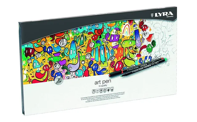 lyra-art-pen-hi-quality-bo-te-m-tal-30-feutres-fins-aquarellables image 1