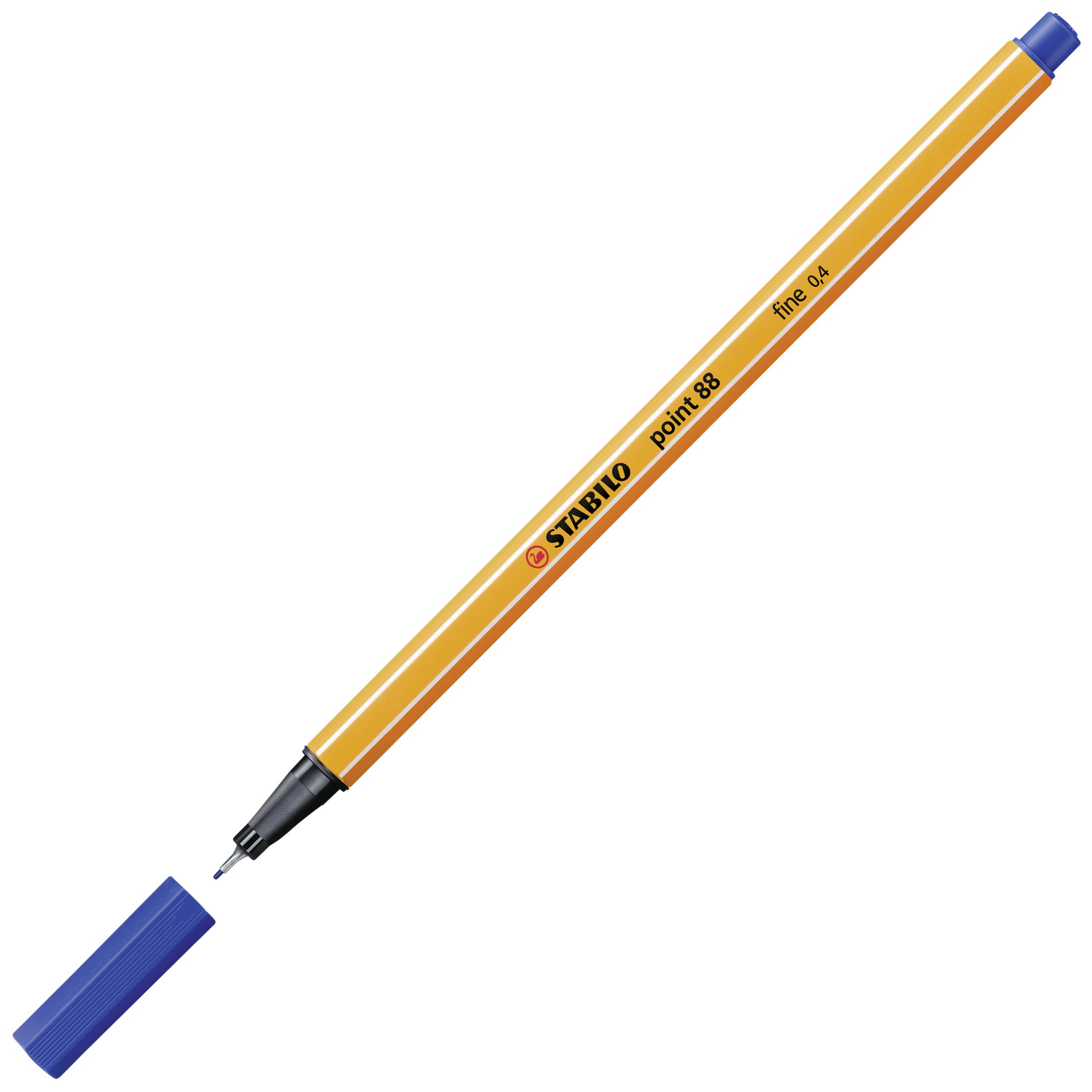 stabilo-point-88-stylo-feutre-pointe-fine-0-4-mm-blister-x3-bleu image 3