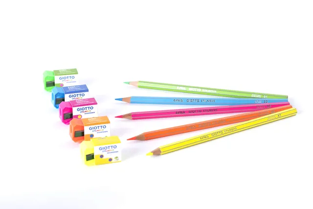giotto-stilnovo-blister-5-taille-crayons-fluo image 1