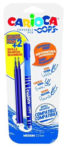 carioca-oops-stylo-effa-able-bleu-blister-1-stylo-2-recharges image 2