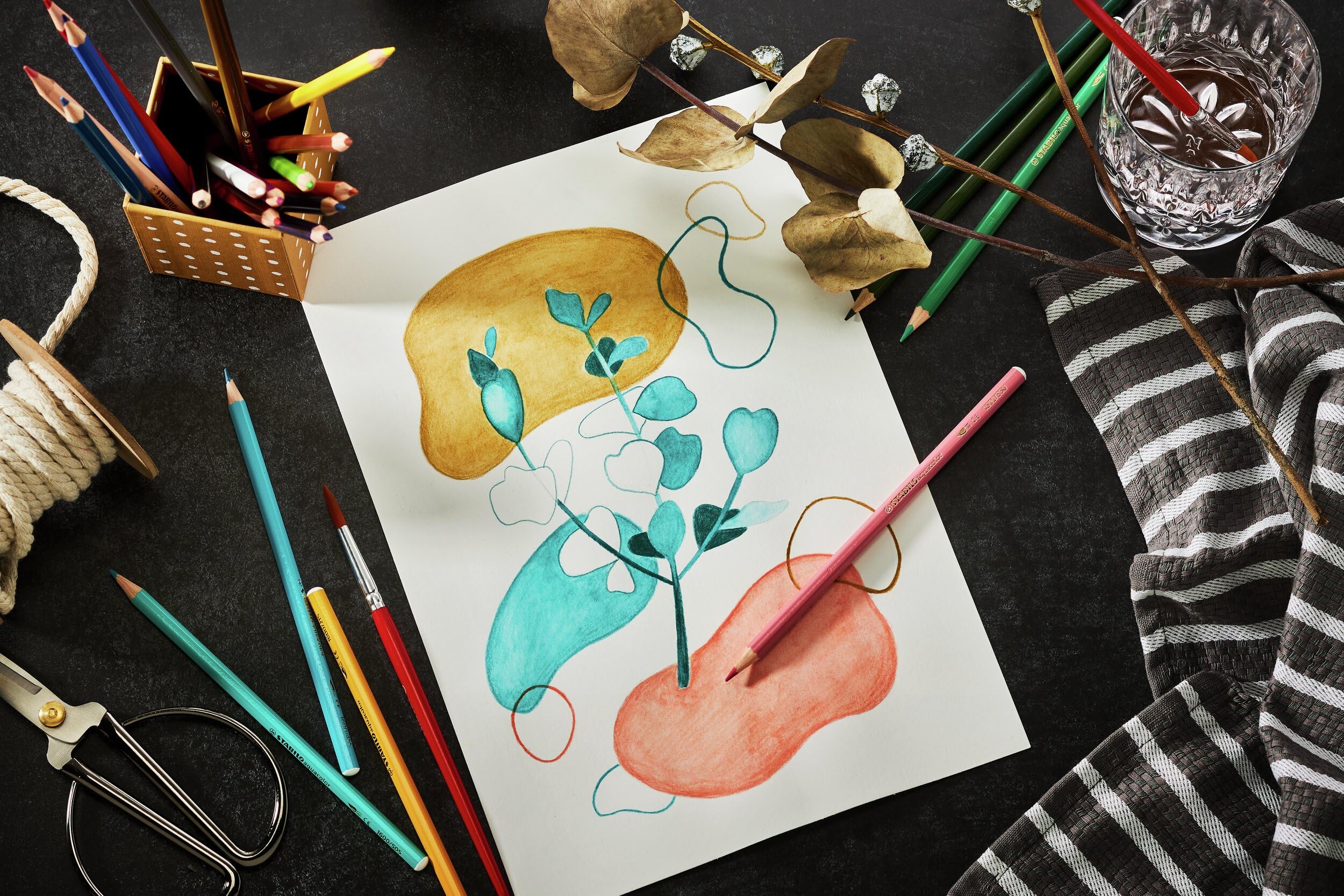 stabilo-aquacolor-arty-crayon-de-couleur-aquarellable-bo-te-m-tal-x-24 image 5