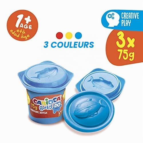 carioca-baby-dough-lot-de-3-pots-de-p-te-modeler-75-g-d-s-12-mois-s-che-l-air-sa image 5