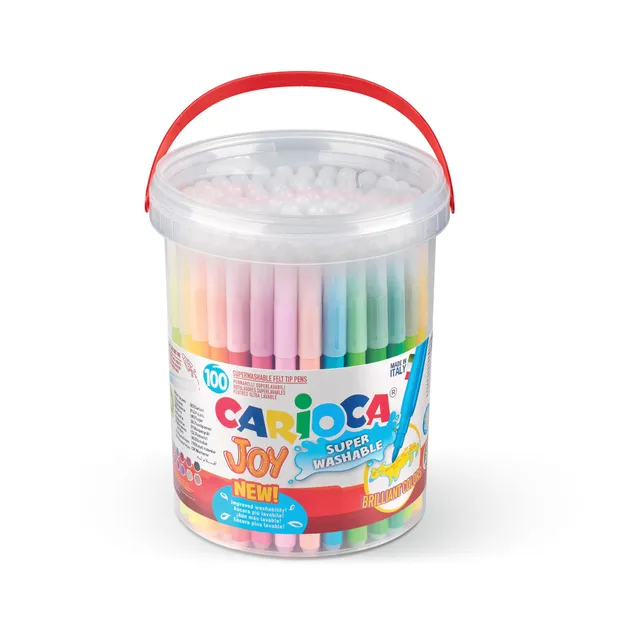 carioca-jumbo-bo-te-de-18-feutres-enfants-pointe-large-super-lavable image 1