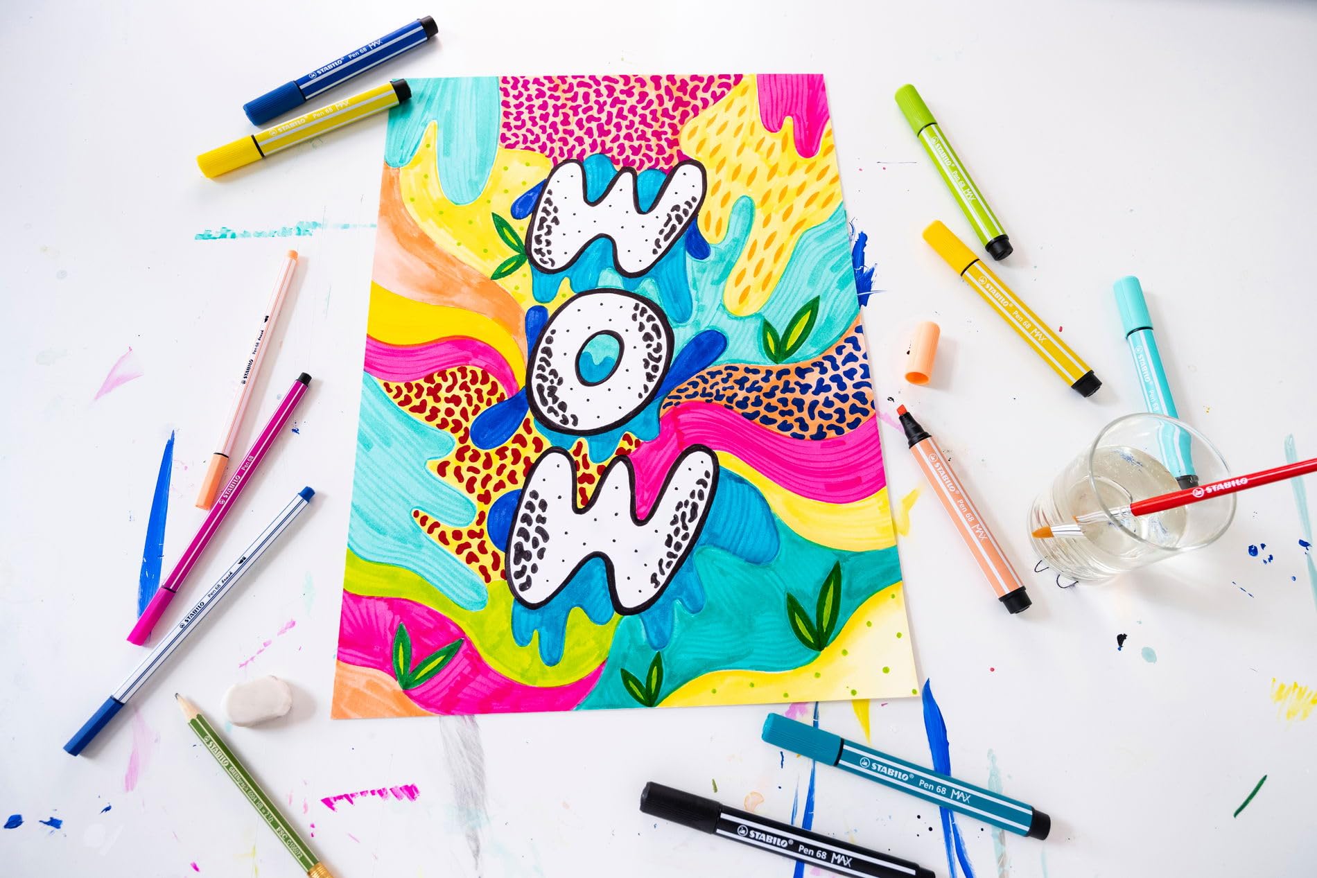 stabilo-pen-68-max-arty-bo-te-m-tal-20-feutres-coloriage-pointe-biseaut-e image 8