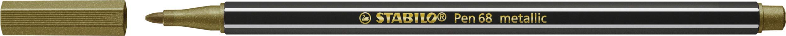 stabilo-pen-68-metallic-coffret-cr-atif-7-feutres-m-tallis-s-stickers-cartes-mas image 2