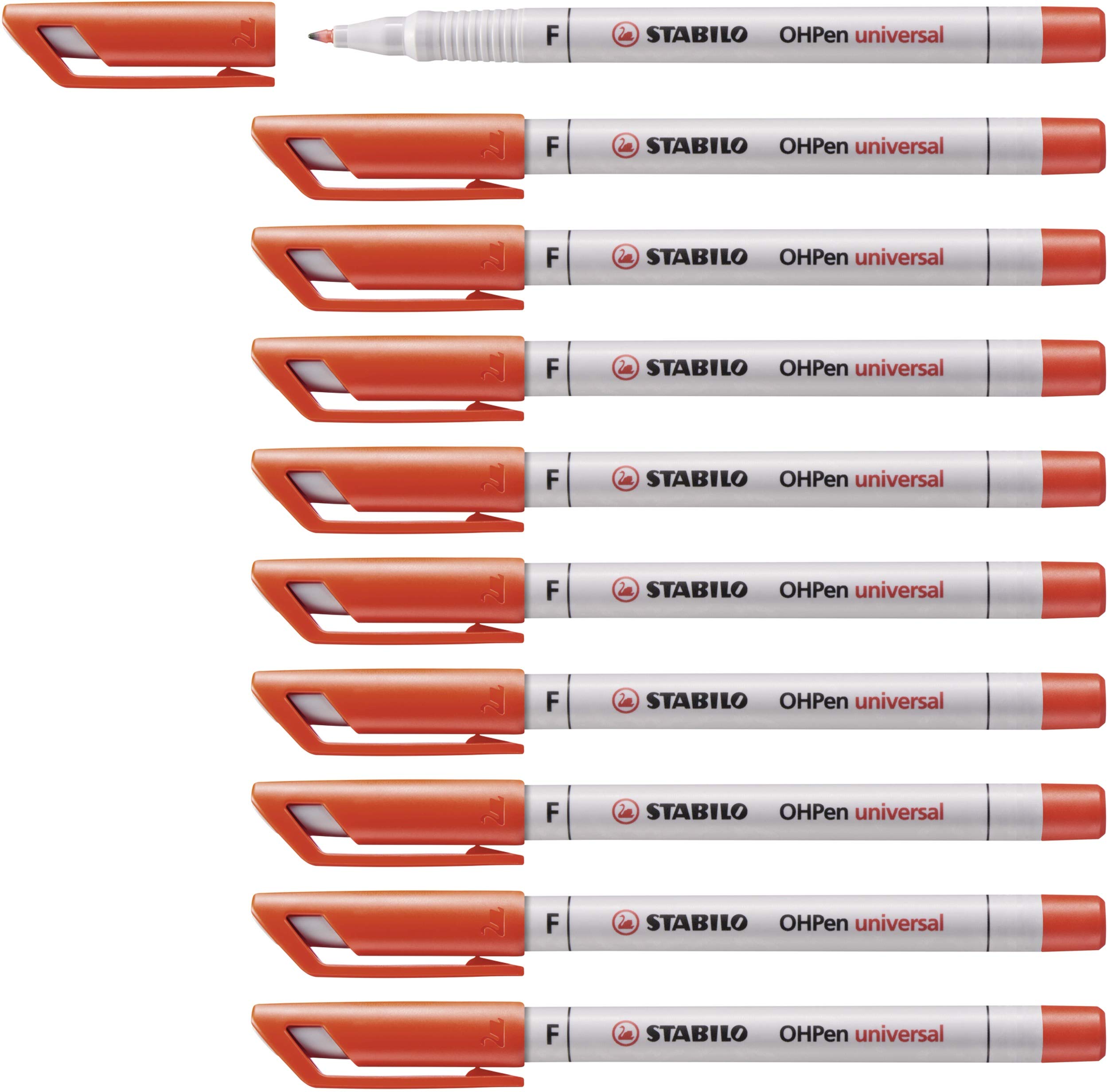 stabilo-ohpen-lot-x-10-marqueurs-rouges-pointe-medium-1-mm-non-permanents image 8