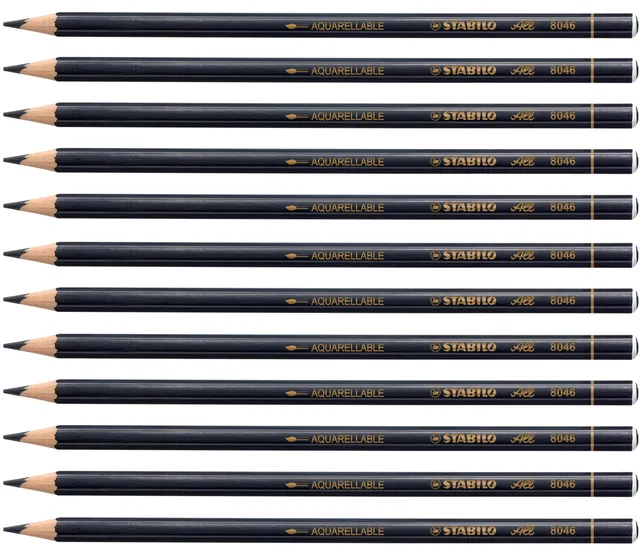 stabilo-all-lot-x-12-crayons-marqueurs-toutes-surfaces-noir image 1