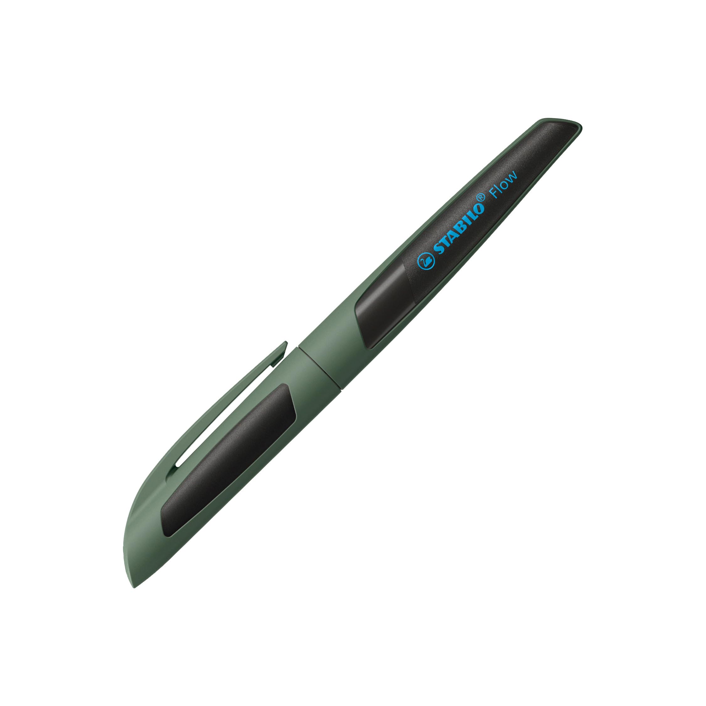 stabilo-flow-stylo-bille-rechargeable-pointe-moyenne-0-5-mm-turquoise-noir image 8