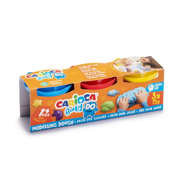 carioca-baby-dough-lot-de-3-pots-de-p-te-modeler-75-g-d-s-12-mois-s-che-l-air-sa image 1