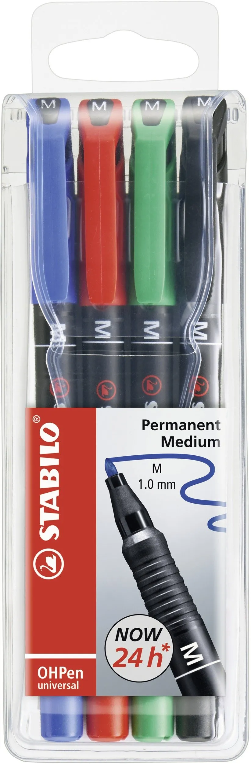 stabilo-ohpen-universal-permanent-pochette-4-marqueurs-pointe-medium-1-0-mm image 1