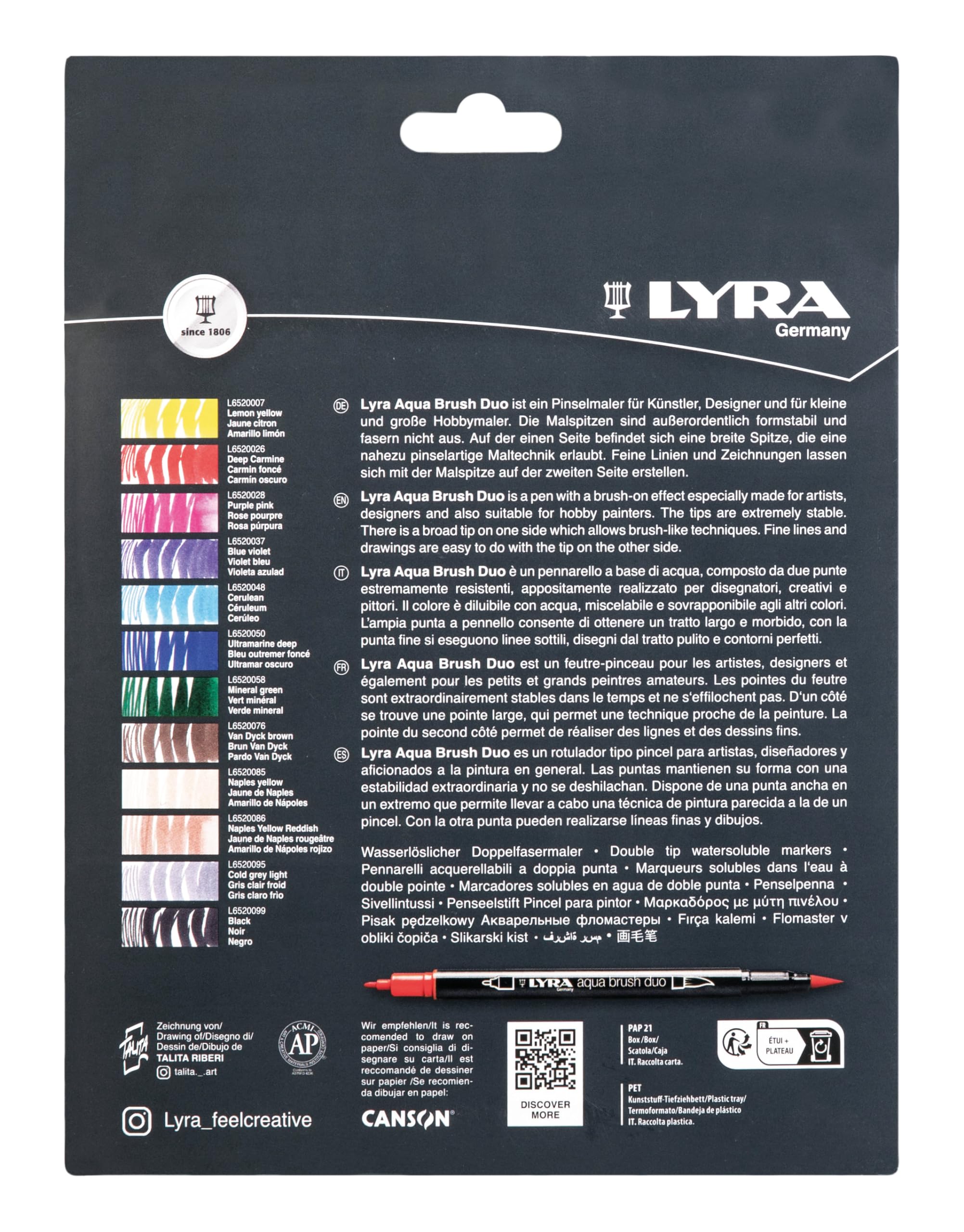 lyra-aqua-brush-duo-s-lection-manga-tui-12-feutres-double-pointe-aquarellables image 2