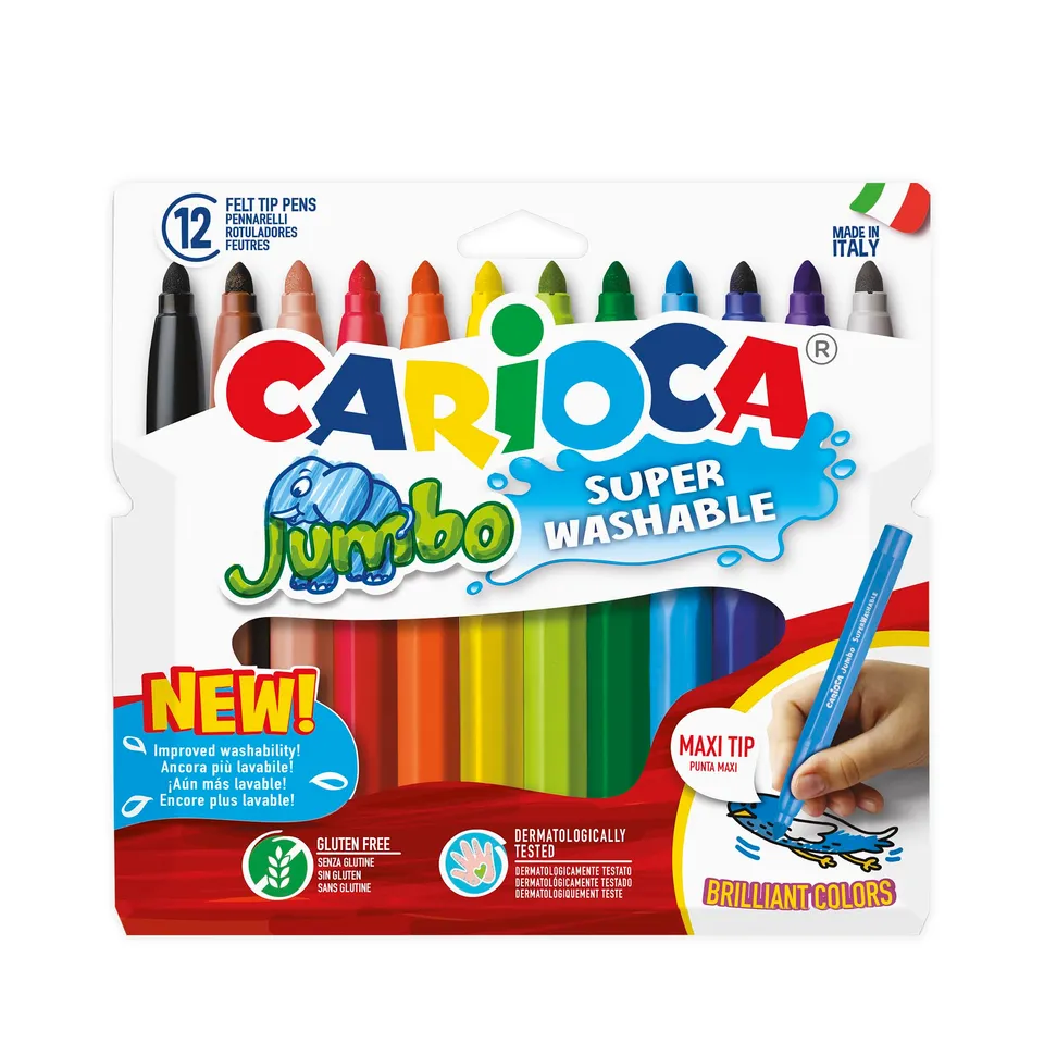 carioca-jumbo-pochette-12-feutres-pointe-large image 1