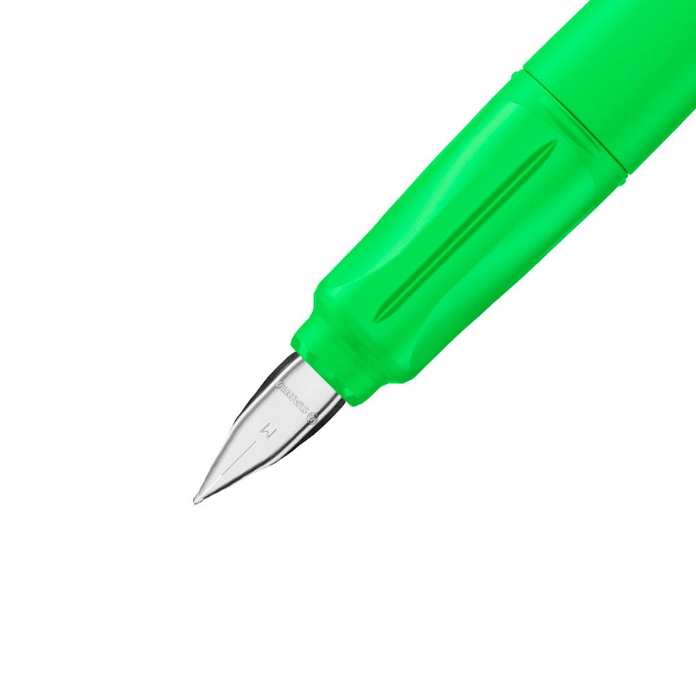stabilo-easybuddy-neon-vert-fluo-stylo-plume-ergonomique-plume-m-cartouche image 2