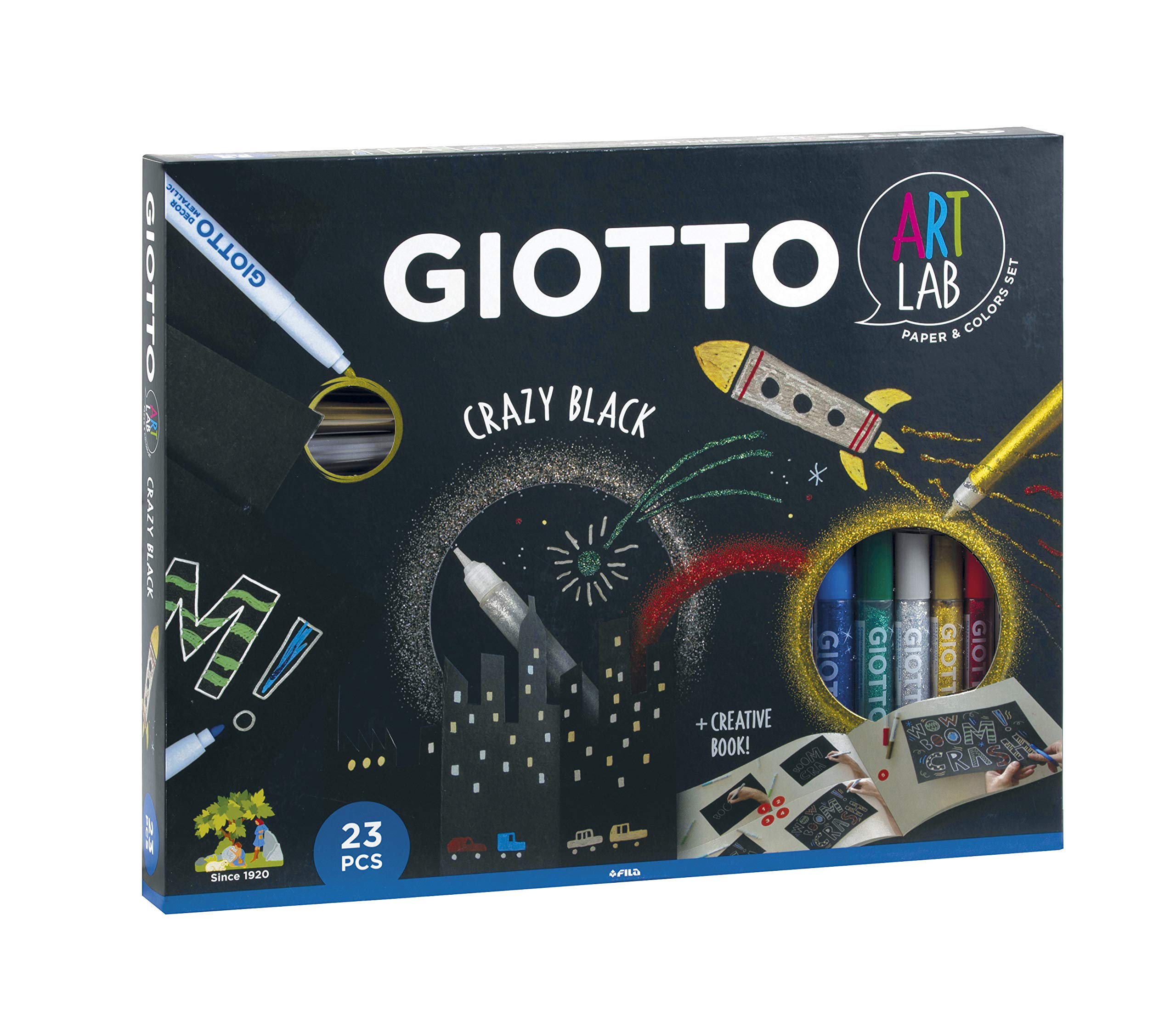 giotto-art-lab-crazy-black-coffret-cr-atif-papier-noir image 1