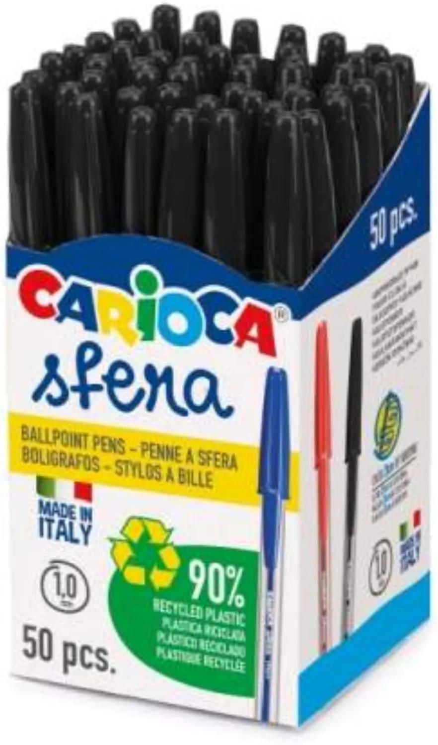 carioca-stylo-bille-sfera-noir-pack-de-50 image 1