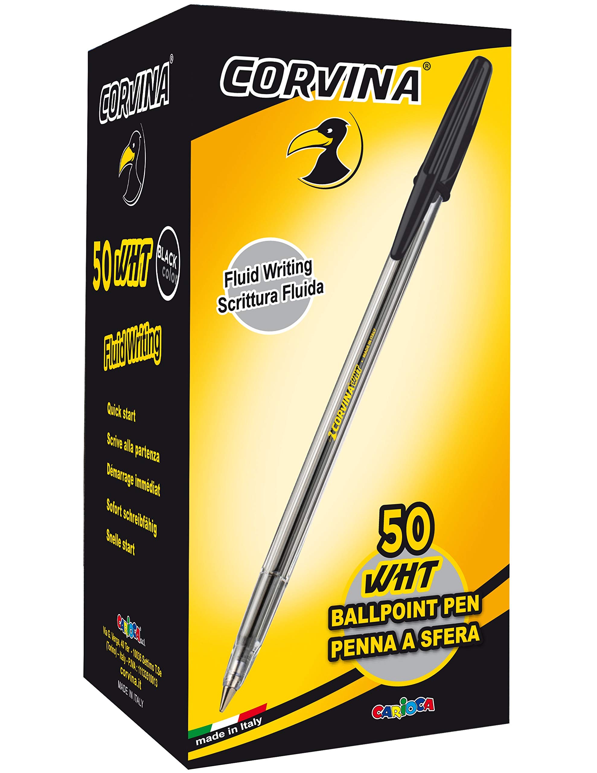 carioca-corvina-wht-41644-01-stylo-bille-noir-lot-de-50 image 1
