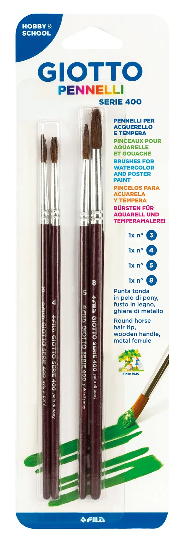 giotto-pinceaux-s-rie-400-lot-de-4-pointes-rondes-poils-de-poney image 1