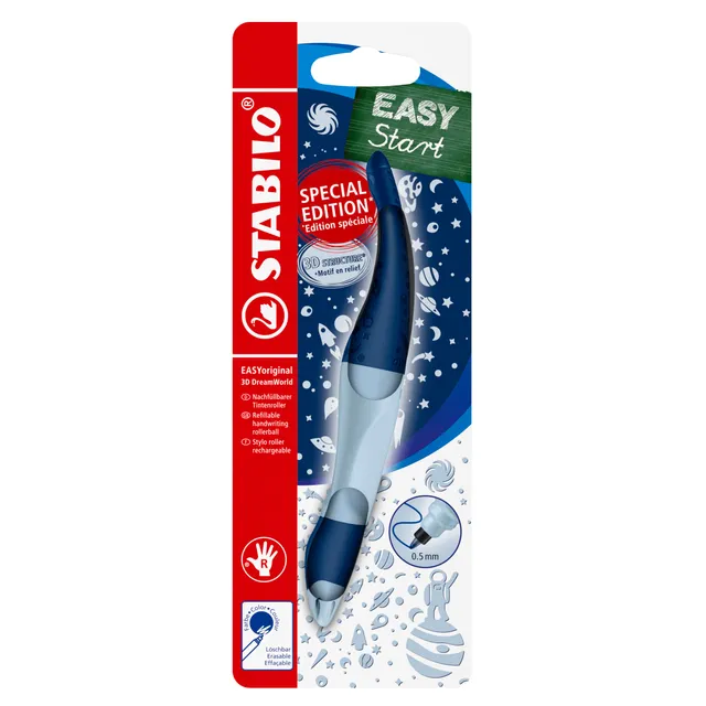 stabilo-easyoriginal-3d-dreamworld-stylo-roller-ergonomique-droitier-encre-bleue image 1