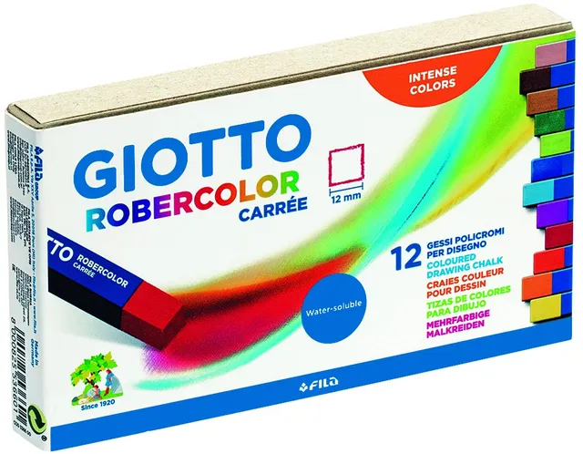 giotto-robercolor-craie-carr-e-bo-te-12-craies-rectangulaires-assorties image 1