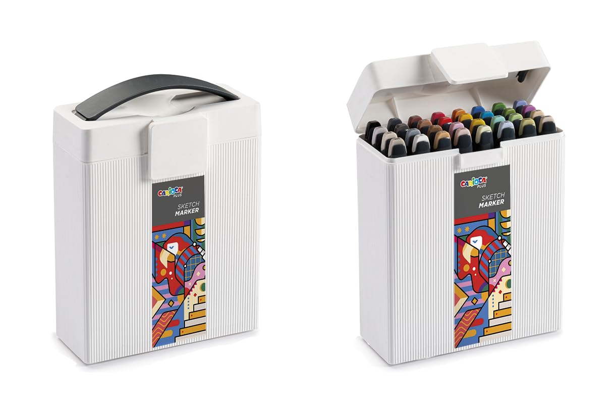 carioca-colori-plus-sketch-marker-coffret-de-32-marqueurs-acryliques-double-poin image 1