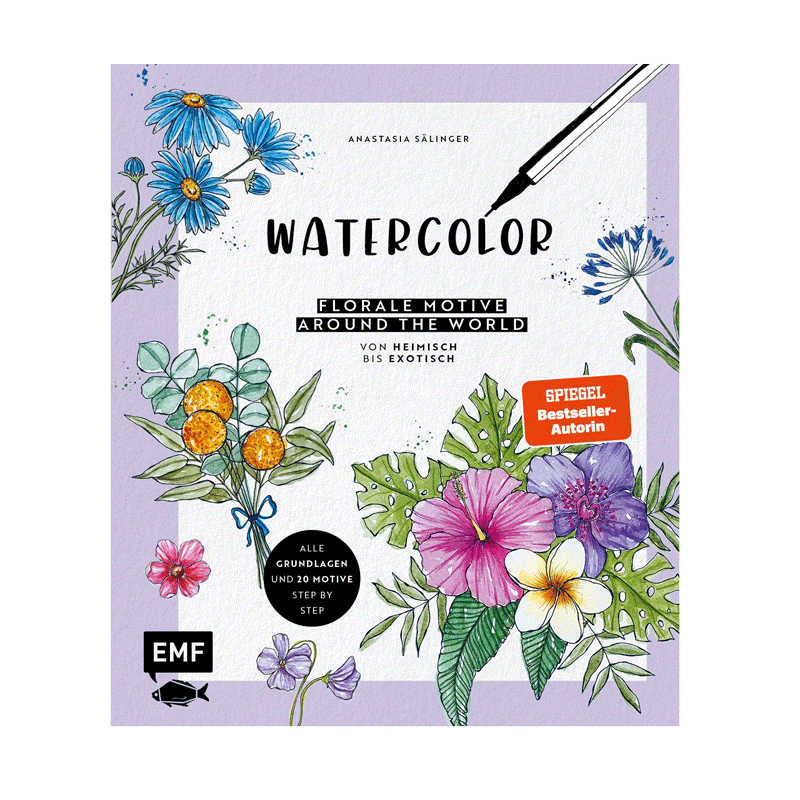 kum-watercolor-florale-motive-livre-cr-atif-aquarelle image 1