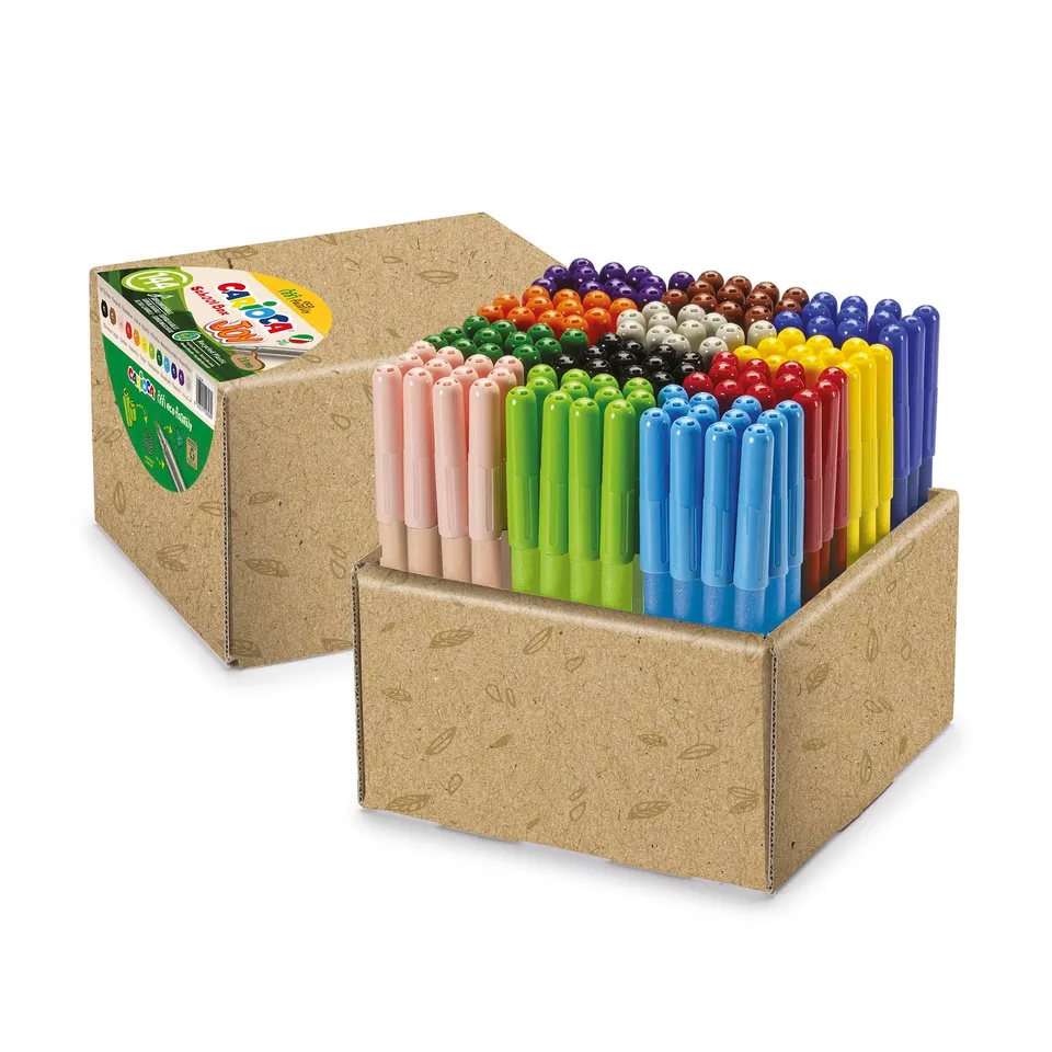 carioca-joy-eco-bo-te-de-144-feutres-super-lavables-couleurs-assorties-pointe-2- image 1