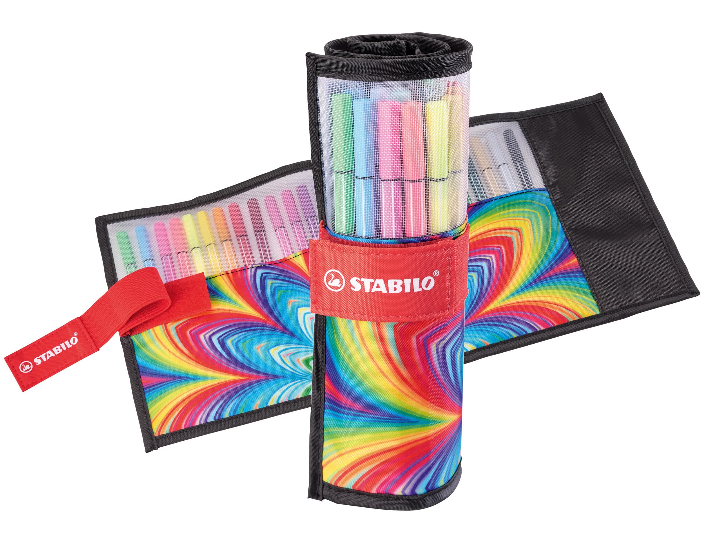 stabilo-pen-68-arty-feutres-de-coloriage-pointe-moyenne-trousse-rollerset-de-25- image 1