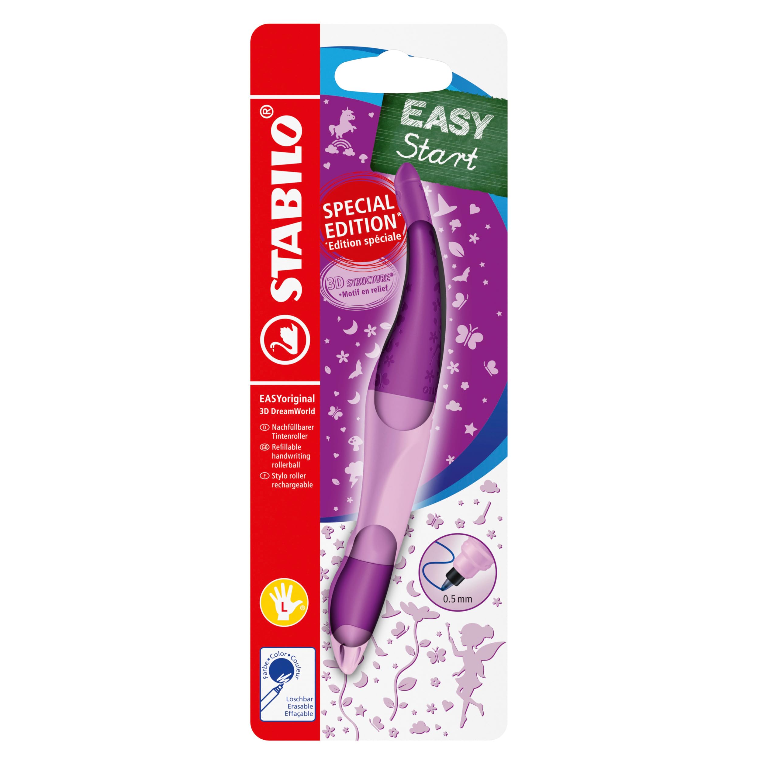 stabilo-easyoriginal-3d-dreamworld-stylo-roller-gaucher-mauve image 1
