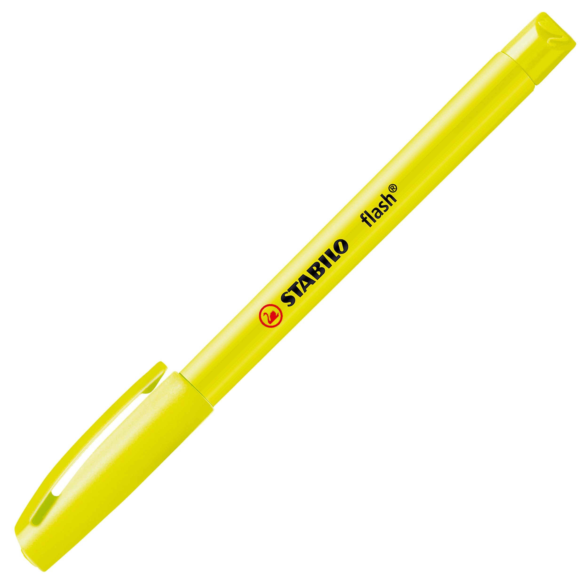 stabilo-flash-surligneur-fluo-format-stylo-pointe-biseaut-e-1-et-3-5-mm-pochette image 2