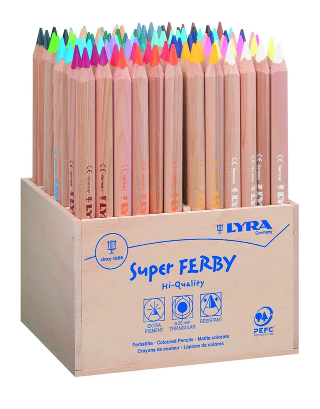 lyra-super-ferby-crayons-de-couleur-triangulaires-assortis-schoolpack-96-unit-s image 1