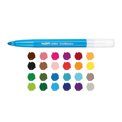 carioca-jumbo-bo-te-de-50-feutres-lavables-pointe-bloqu-e-6-mm-pour-enfants image 6
