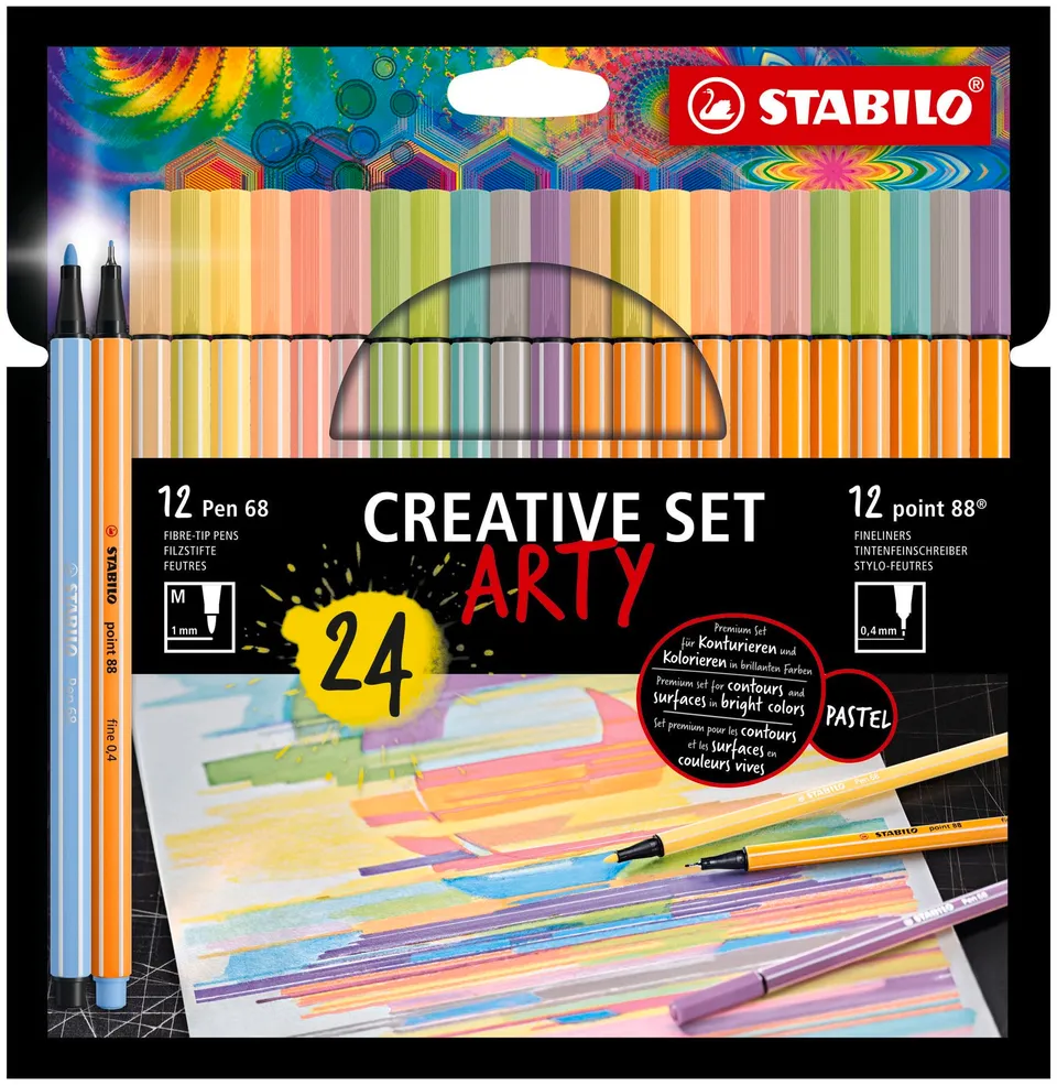 stabilo-set-cr-atif-arty-pen-68-point-88-24-feutres-pastel image 1