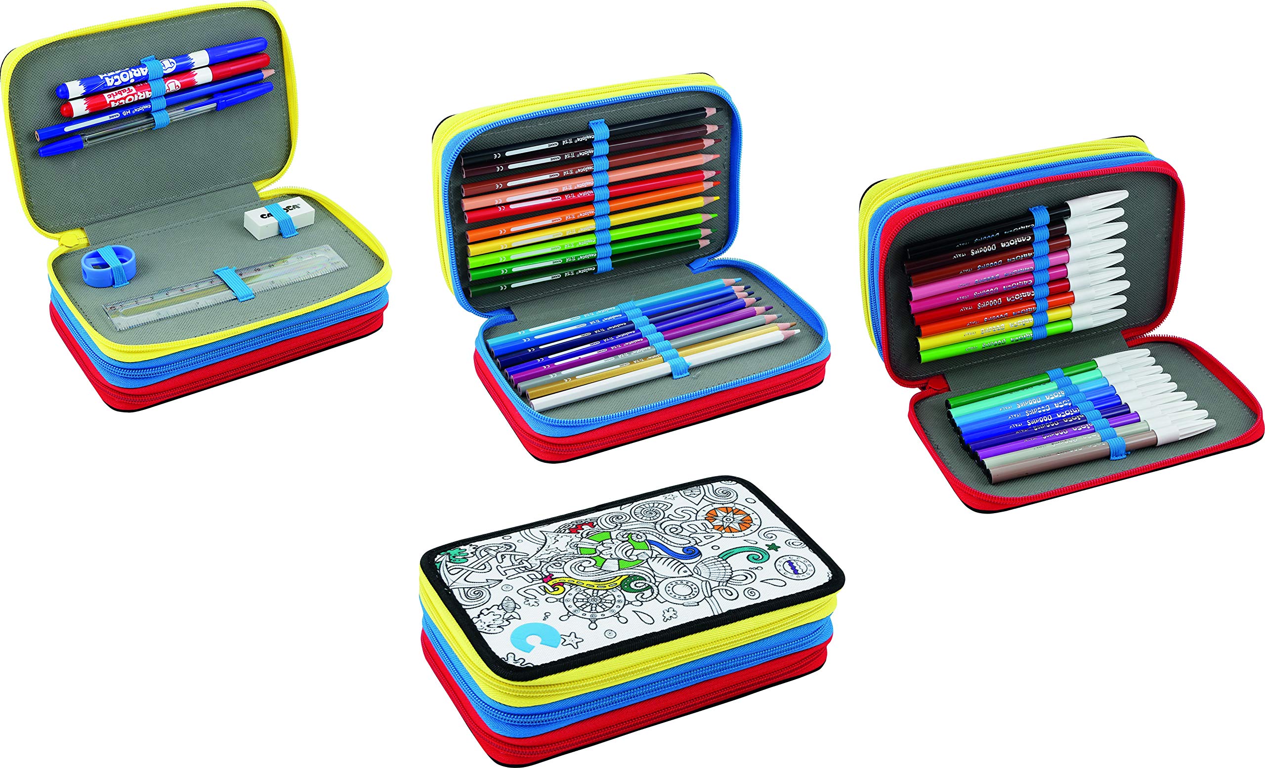 carioca-artivity-trousse-crayons-3-fermetures-personnalisable-avec-2-marqueurs-f image 1