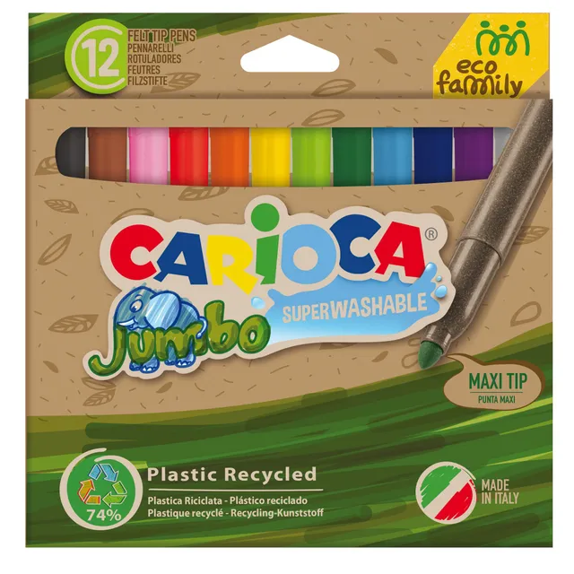 carioca-eco-family-bo-te-12-feutres-pointe-maxi-jumbo-6-mm-bloqu-e-encre-super-l image 1